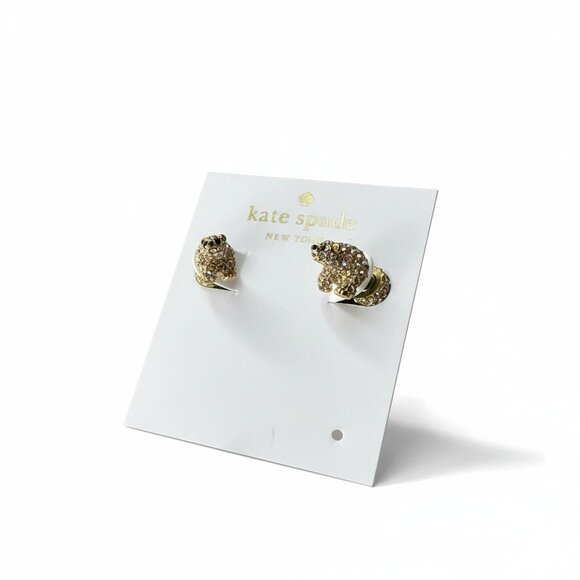 Kate Spade Polar Bear Earrings Arctic Cold Comforts Collection NEW - Picture 2 of 4